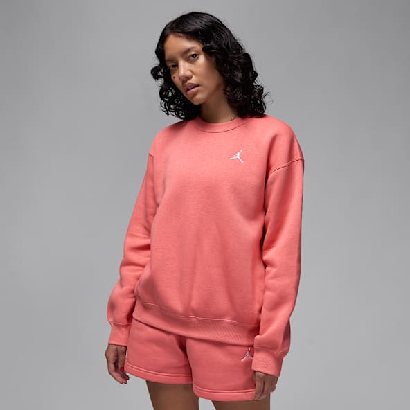 Pink nike crew neck best sale